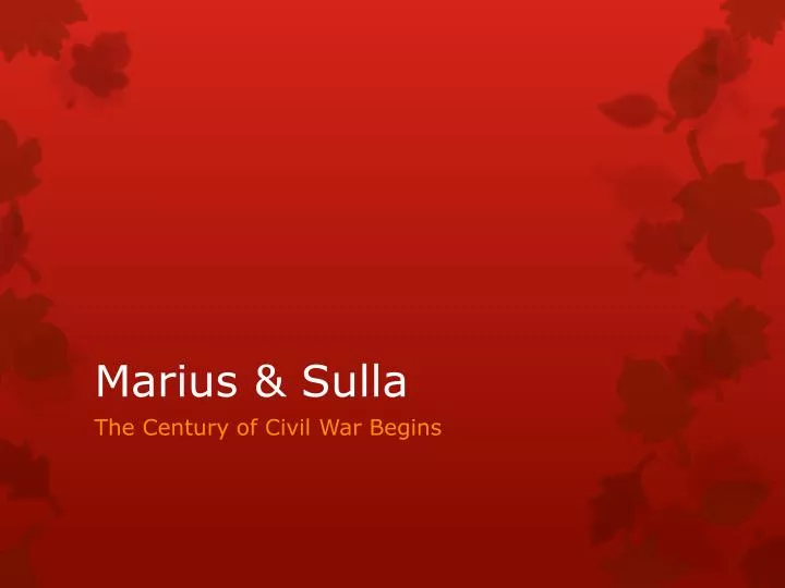 marius sulla