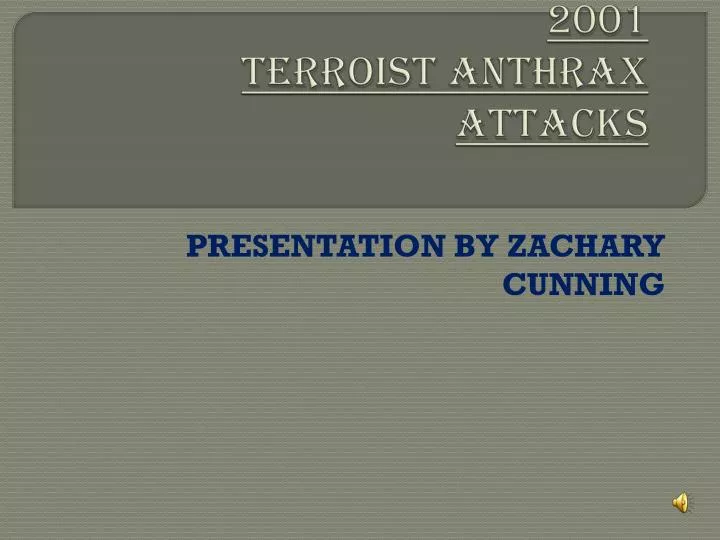 2001 terroist anthrax attacks