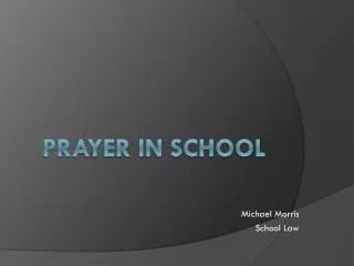 Prayer In School