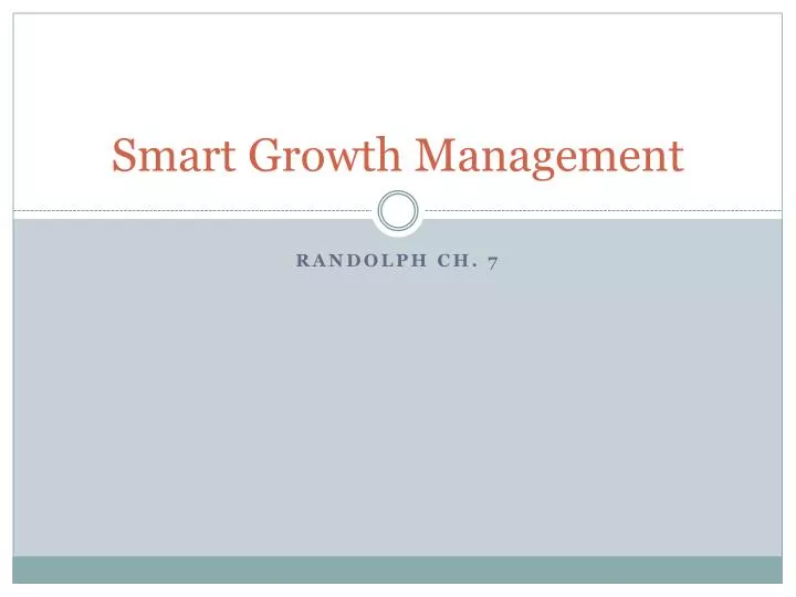 smart growth management