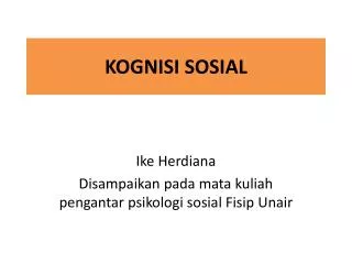 kognisi sosial