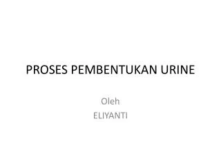 proses pembentukan urine