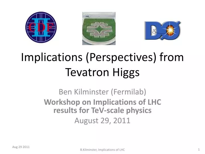 implications p erspectives from tevatron higgs