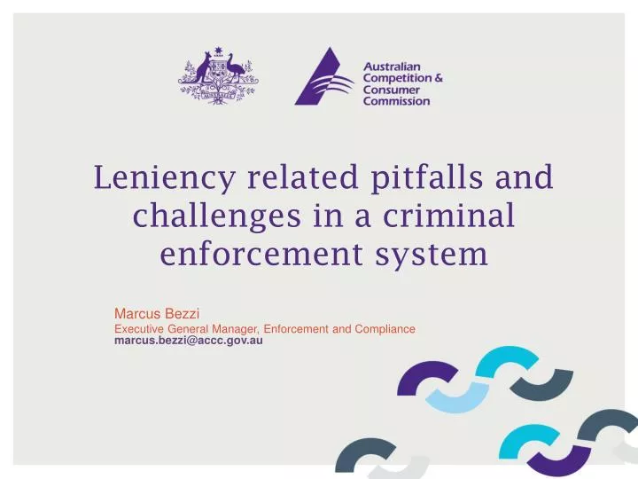leniency related pitfalls and challenges in a criminal enforcement system