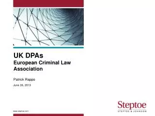 UK DPAs European Criminal Law Association