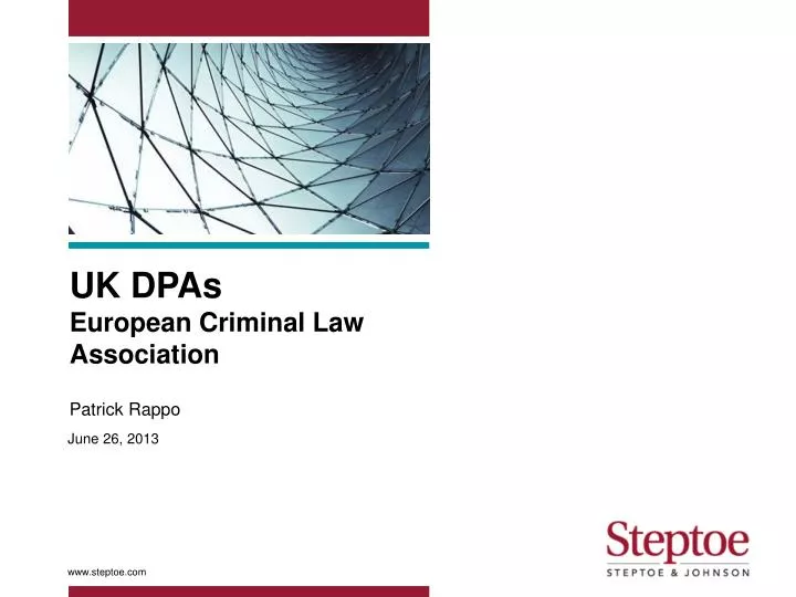 uk dpas european criminal law association