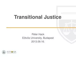 Transitional Justice