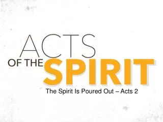 The Spirit Is Poured Out – Acts 2