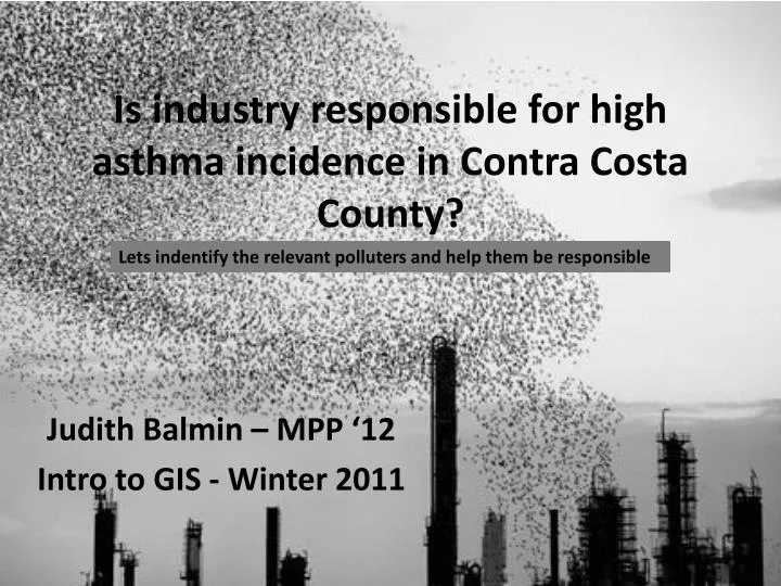 is industry responsible for high asthma incidence in contra costa county