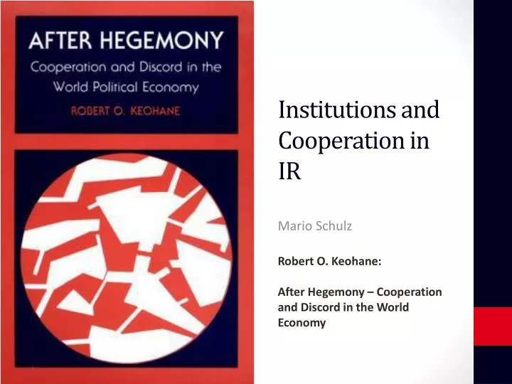 institutions and cooperation in ir