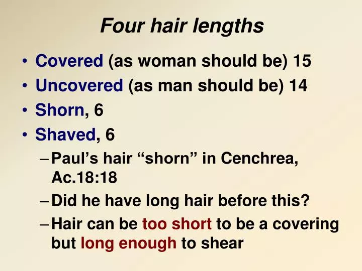 four hair lengths