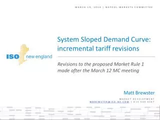 March 19, 2014 | NEPOOL Markets Committee