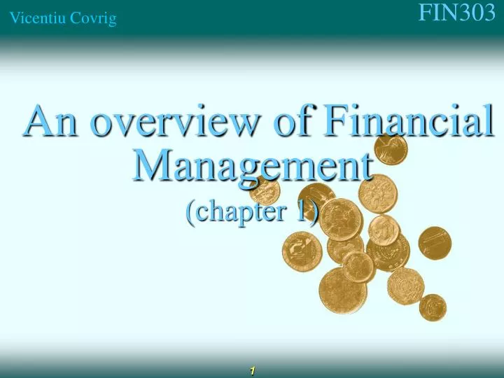 an overview of financial management chapter 1