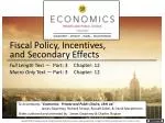 Fiscal Policy, Incentives, and Secondary Effects - slide 1