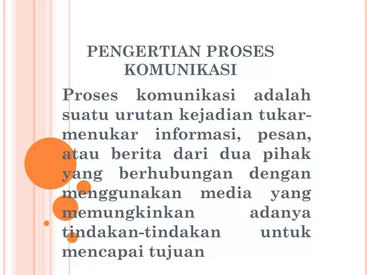 pengertian proses komunikasi