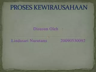 proses kewirausahaan