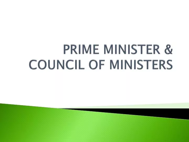 prime minister council of ministers