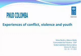 Experiences of conflict, violence and youth