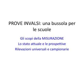prove invalsi una bussola per le scuole