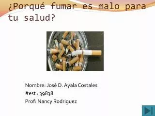 porqu fumar es malo para tu salud