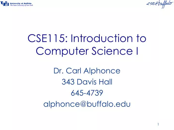 cse115 introduction to computer science i