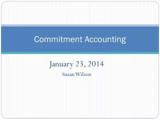 Commitment Accounting