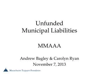 Unfunded Municipal Liabilities