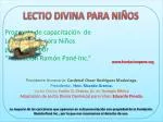 PPT - LECTIO DIVINA PARA NIÑOS PowerPoint Presentation, free download ...