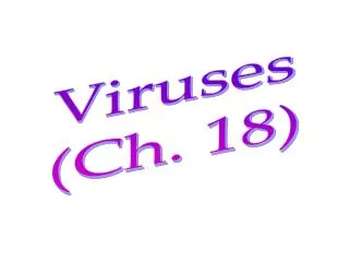 Viruses (Ch. 18)