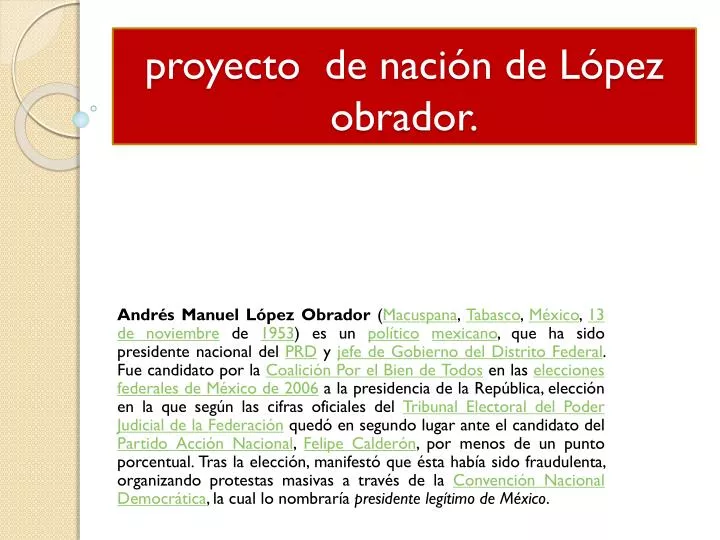 proyecto de naci n de l pez obrador