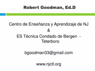 robert goodman ed d