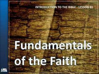 Fundamentals of the Faith