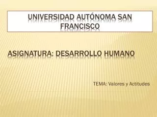 tema valores y actitudes