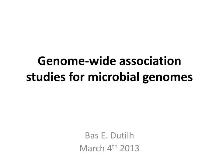 genome wide association studies for microbial genomes
