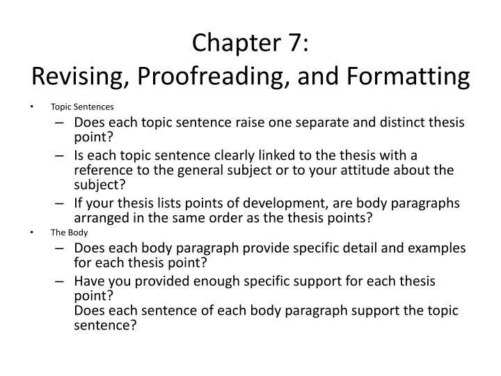 chapter 7 revising proofreading and formatting
