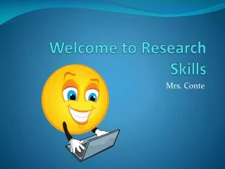 Welcome to Research Skills