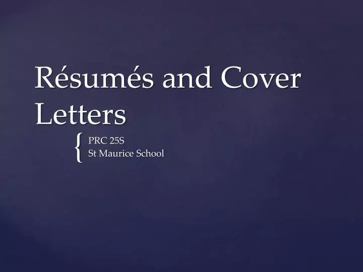 r sum s and cover letters