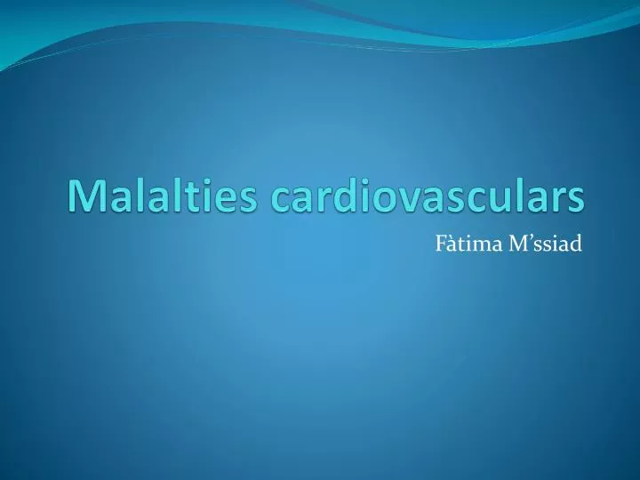 malalties cardiovasculars