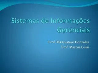 sistemas de informa es gerenciais