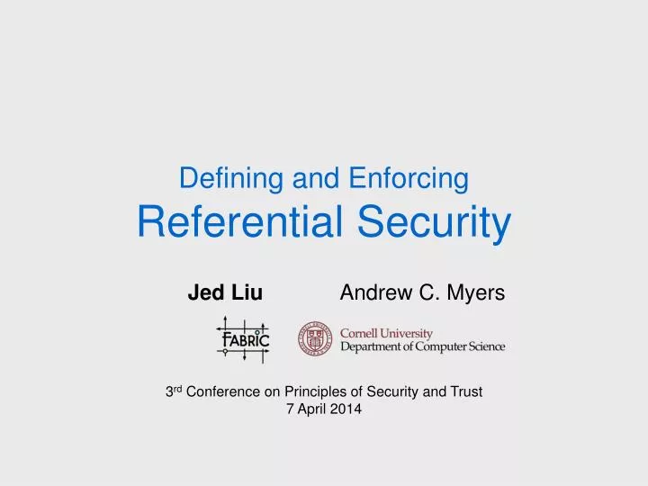 defining and enforcing referential security