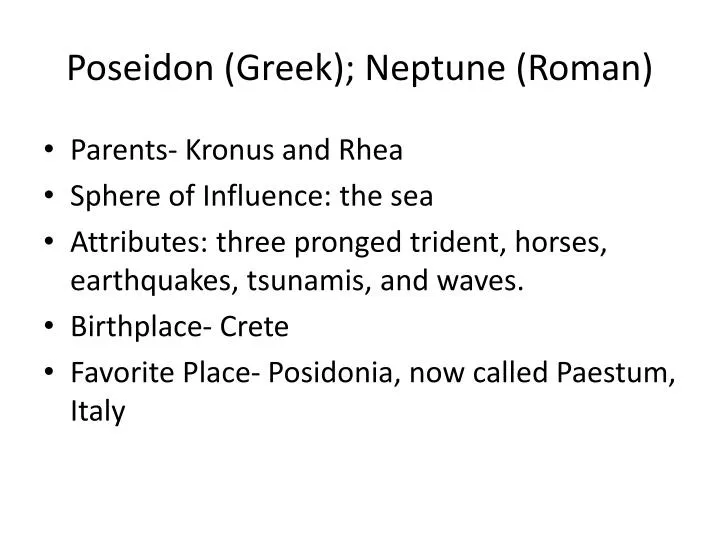 poseidon greek neptune roman