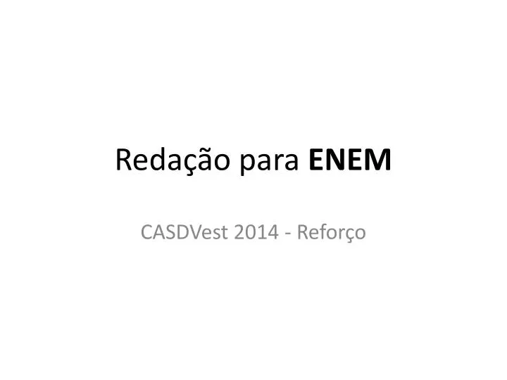 reda o para enem