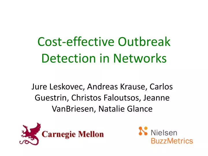 cost effective outbreak detection in networks