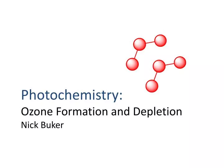 photochemistry ozone formation and depletion