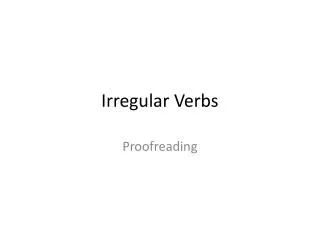 irregular verbs