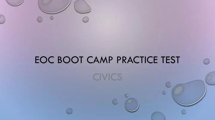 eoc boot camp practice test