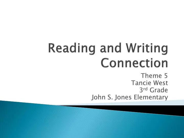 reading and writing connection