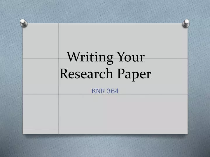 writing your research paper