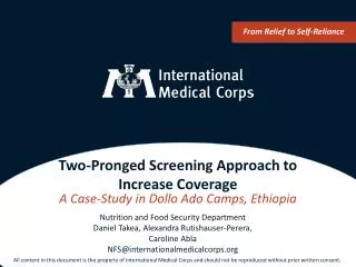 Two-Pronged Screening Approach to Increase Coverage