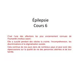 pilepsie cours 6